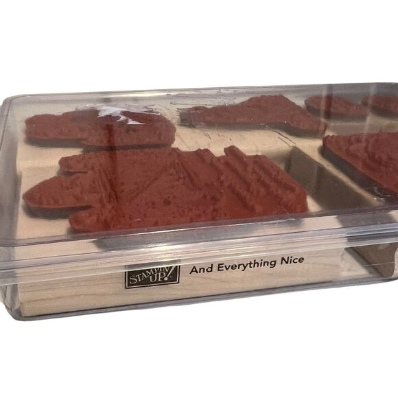 Stampin Up! And Everything Nice Wood-Mounted Rubber Stamp Set - Picture 3 of 3